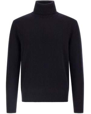Ballantyne Wool Turtleneck Sweater Maglioni Blu-Uomo