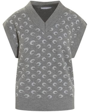 Marine Serre T-Shirts & Vests - Grey