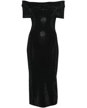 Michael Kors Knitted Midi Dress - Black