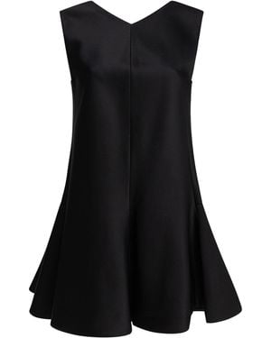 KHAITE Mel Crepe Minidress - Black