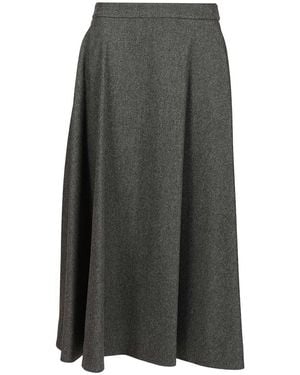 Max Mara Flannel Wool Skirt Skirts Grey