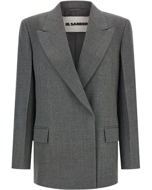 Jil Sander Wool Blazer Blazers - Gray