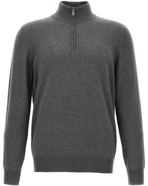 Brunello Cucinelli Half-Zip Jumper - Grey