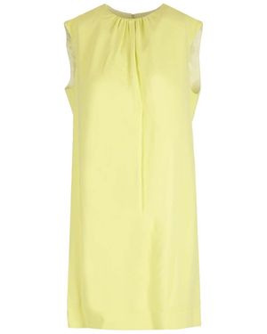 Lanvin Mini Shift Sleevless Dress Dresses - Yellow