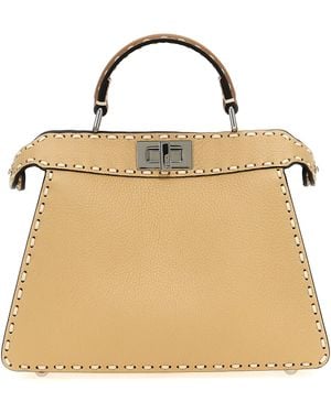 Fendi Peekaboo Iseeu Small Hand Bags - Natural