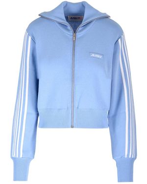 Autry Light Sweatshirt With Zip Sweatshirts Light - Blue