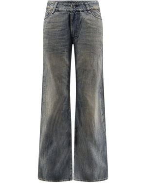 Balenciaga Curved Waist Pants Jeans - Gray