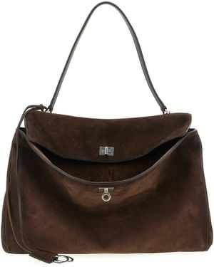 Balenciaga 'Rodeo' Large Shoulder Bag - Brown