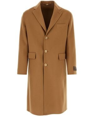 Gucci Camel Wool Blend Coat - Brown