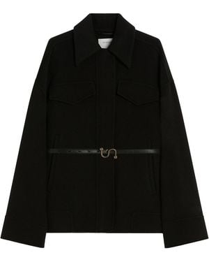 ジャケット Max Mara SHEREE - Virgin wool caban Max Mara Studio Sheree Virgin Wool Caban In Black - 20% Off