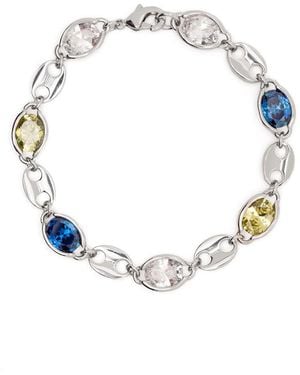 DARKAI Silver Blue Bracelets - Metallic
