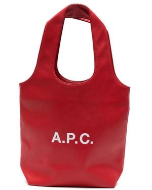 A.P.C. Tote Bags - Red