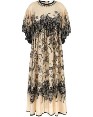 Zimmermann Rhiannon Maxi Abiti Bianco/Nero-Donna - Multicolore