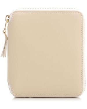 Comme des Garçons Leather Vertical Wallet Wallets - White