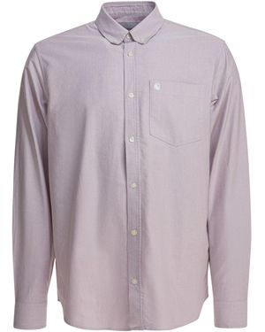 Carhartt L/s C-logo Shirts Pink - Purple