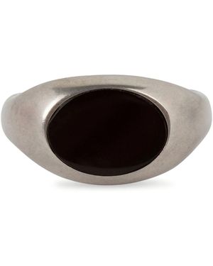 Dries Van Noten Stone Signet Gioielli Nero-Uomo