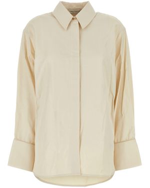 Camilla & Marc Sand Cotton And Polyester Cipher Oversize Shirt - White