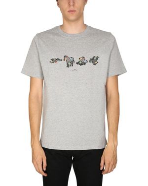 Paul Smith Crewneck T Shirt - Gray