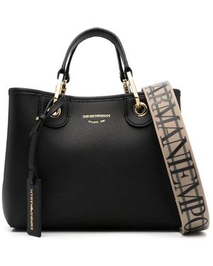 Emporio Armani Polyester Tote Bags - Black