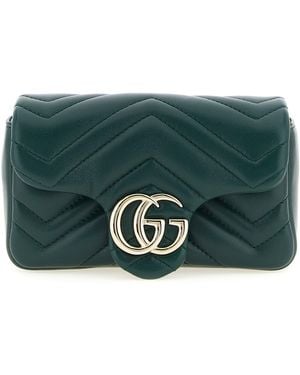 Gucci Gg Marmont Shoulder Bags - Green