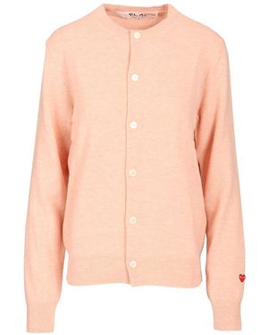 COMME DES GARÇONS PLAY Wool Cardigan Knitwear Rose - Pink