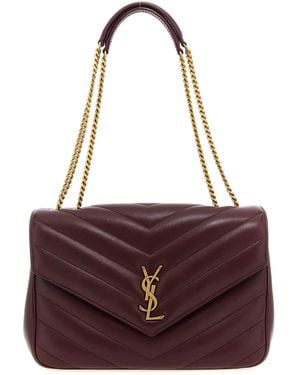 Saint Laurent Loulou Shoulder Bags Bordeaux - Purple