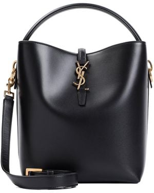 Saint Laurent Calf Leather Handbag-Donna - Nero
