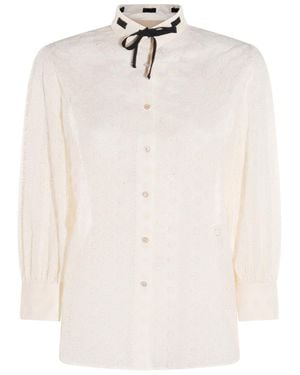 Valentino Shirts Light And Natural-Donna - Bianco