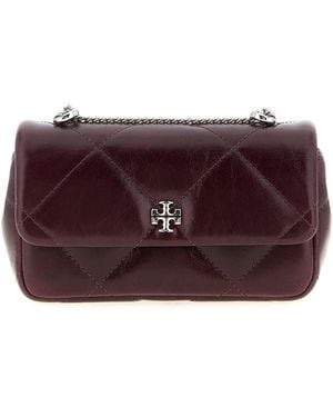 Tory Burch 'Kira Diamond' Mini Crossbody Bag - Purple