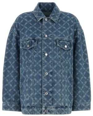 Michael Kors Printed Denim Jacket - Blue