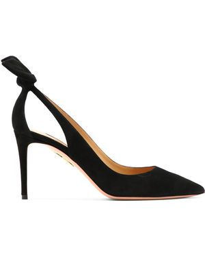 Aquazzura Bow Tie 85 Pumps - Nero