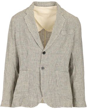 Original Vintage Single-Breasted Jacket Coats - Grey