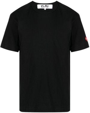 COMME DES GARÇONS PLAY Cotton T Shirts - Black