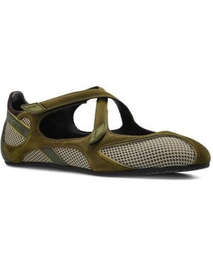 The Attico Flat Shoes Military - Green