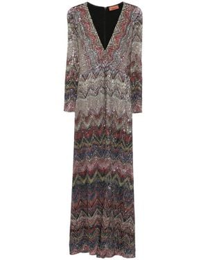 Missoni Long Dress With Lamã And Zigzag Sequins - Multicolour