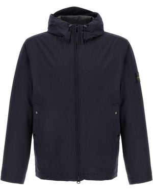 Stone Island Soft Shell-R E.Dyetechnology Giacche Blu-Uomo