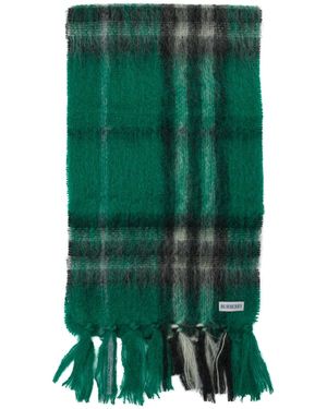 Burberry Check Scarves Verde-Uomo