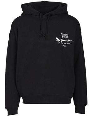 Y-3 Y-3 Graphic Ft Hoodie Sweatshirts Black