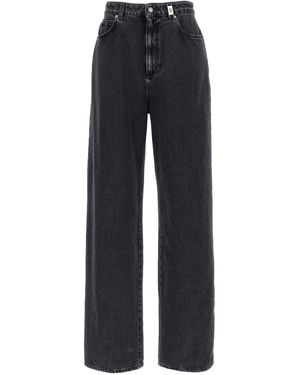McQueen Wide Leg Jeans Nero - Blu