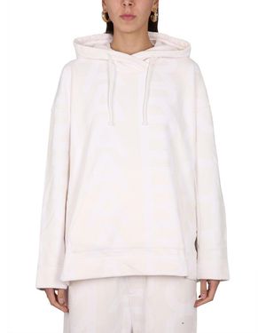 Marc Jacobs FELPA MONOGRAM IN COTONE - Bianco