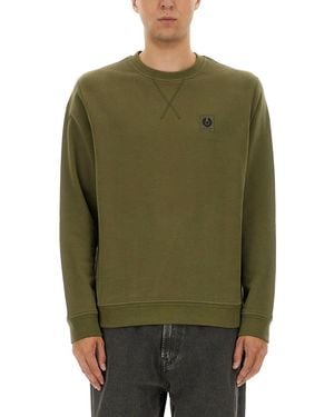 Belstaff Sweatshirt With Logo Patch - Green