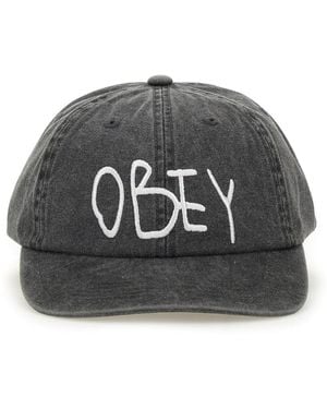 Obey Jot Baseball Hat - Grey