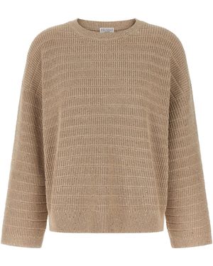 Brunello Cucinelli Maglia Cotone Diamante - Neutro