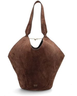 KHAITE "lotus" Tote Bag - Brown
