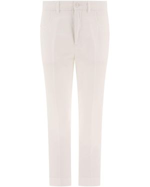 Aspesi Pantaloni A Gamba Dritta Trousers Bianco-Donna