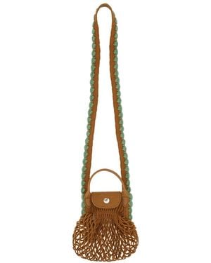 Longchamp Xs Mesh Bag "Le Pliage"-Donna - Neutro