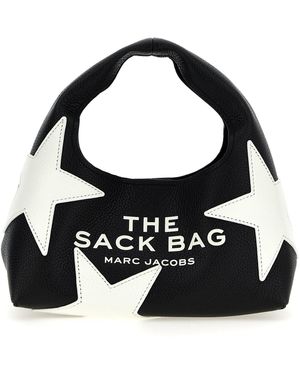 Marc Jacobs The Mini Star Patchwork Sack Bag Borse A Mano Bianco/Nero-Donna