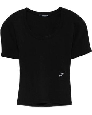 Jacquemus Top With Shoulder Pads - Black