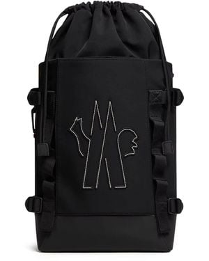 Moncler Nylon Backpack With Logo Patch - Black