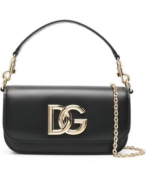 Dolce & Gabbana Leather Shoulder Bags - Black